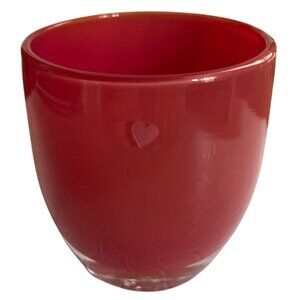 Glassybaby "Love-Etched" #1581  Votive Holder With Etched Heart Design HTF
